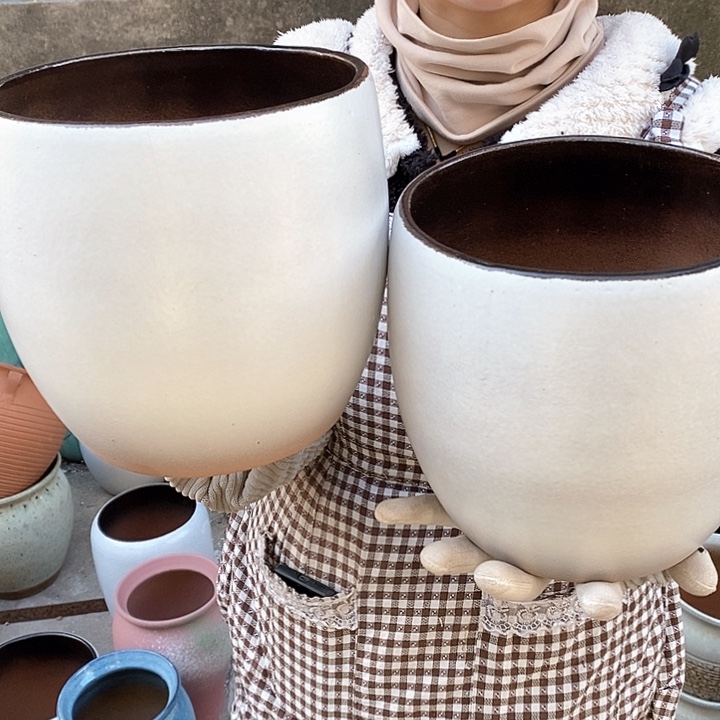 紫砂花盆正品口19高19