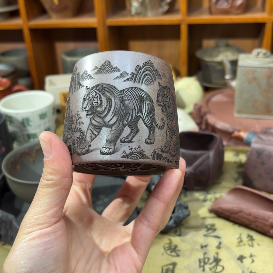 紫砂茶杯宜兴紫砂原矿茶器