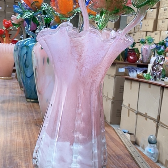 琉璃花瓶高32厘米口径15厘米