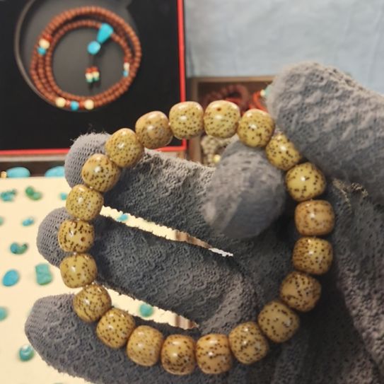 国***师星月菩提手串精工暴力归圆