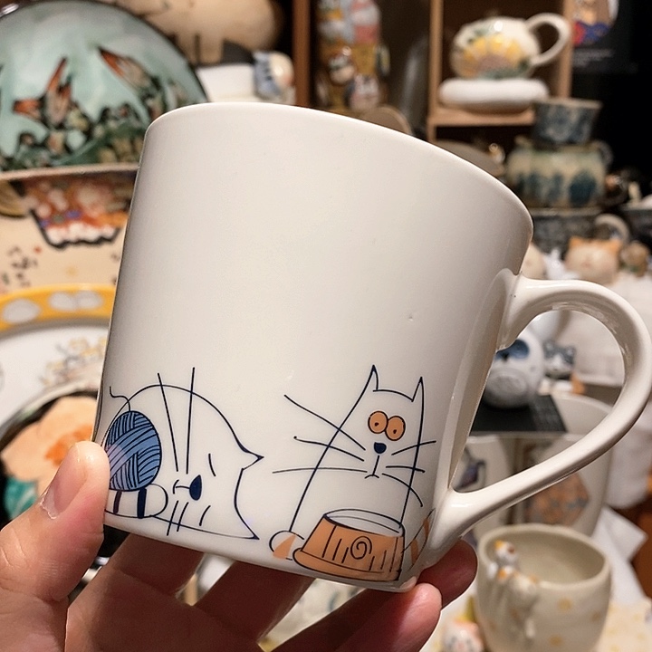 搪瓷猫咪马克杯………