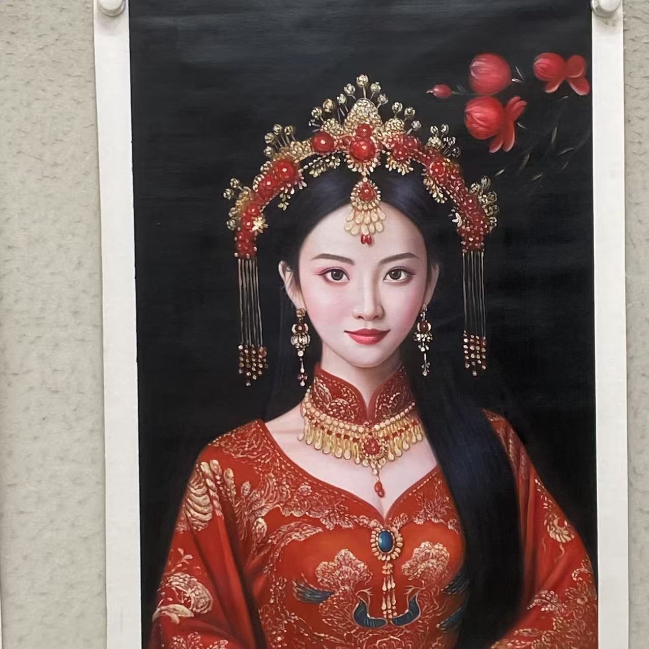 林彦新***中国新娘-小皇冠-约60-90厘米-手绘油画-麻布