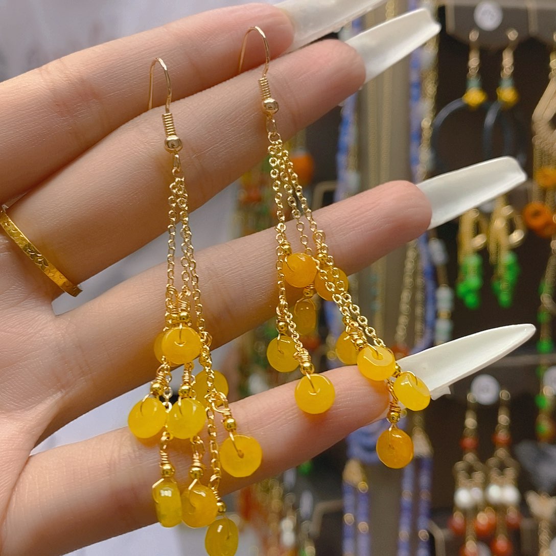 翡翠合金耳饰翡翠