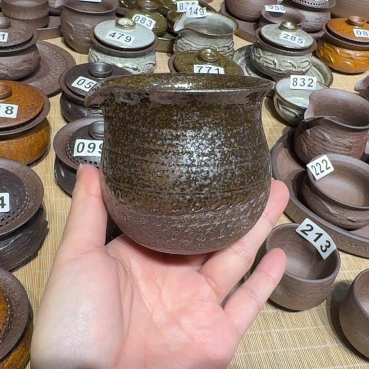 杯粗瓷茶具素胎无釉