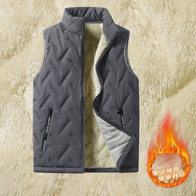 马甲男女同款防风加绒立领外套