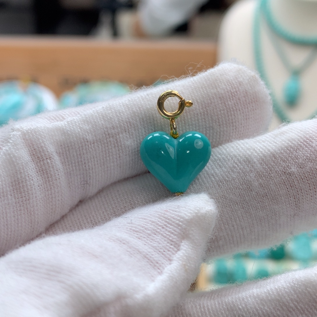 绿松石未镶嵌绿松石爱心