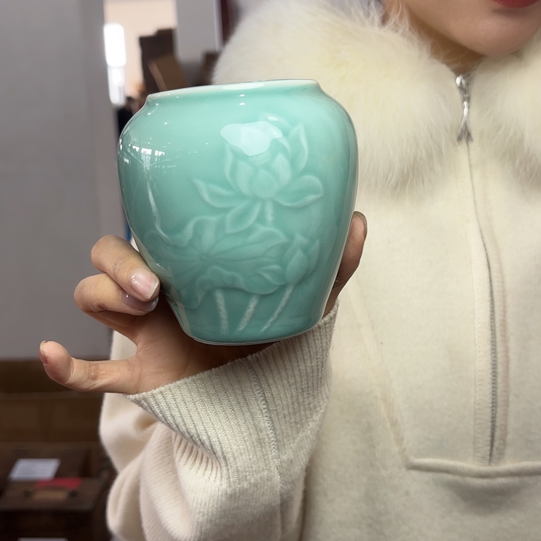 龙泉云间青瓷小米茶器