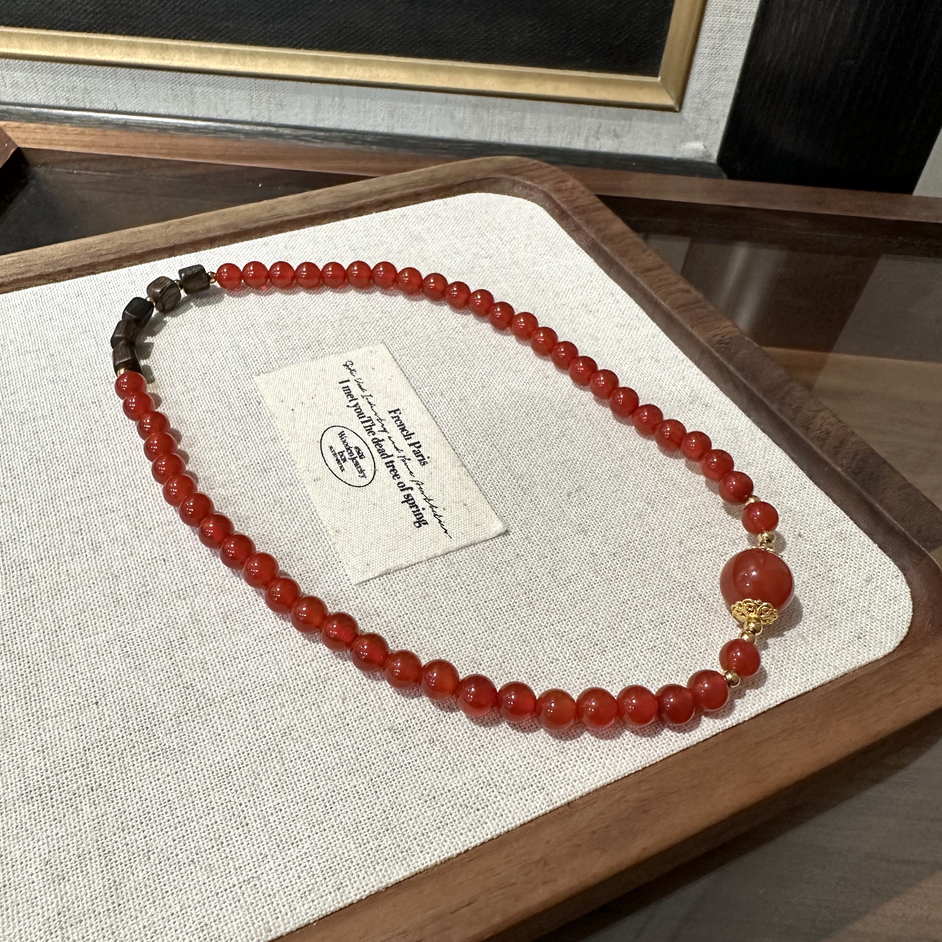 非金属仿水晶项链 ananstudio 红红香香转运珠项链（多样性发货）