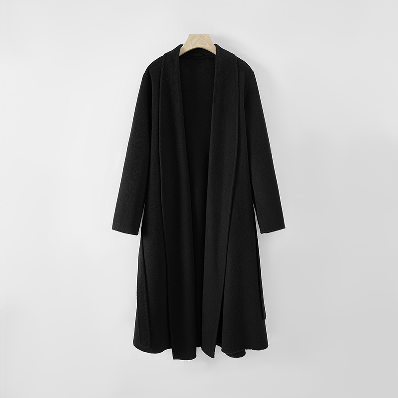 【赫本天后】大衣长款时尚休闲宽松毛呢设计师百搭羊绒秋冬88206