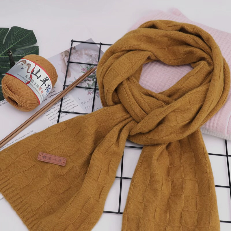 羊绒毛线手工diy羊绒线围巾材料包送礼盒纯山羊绒自织围脖送男友