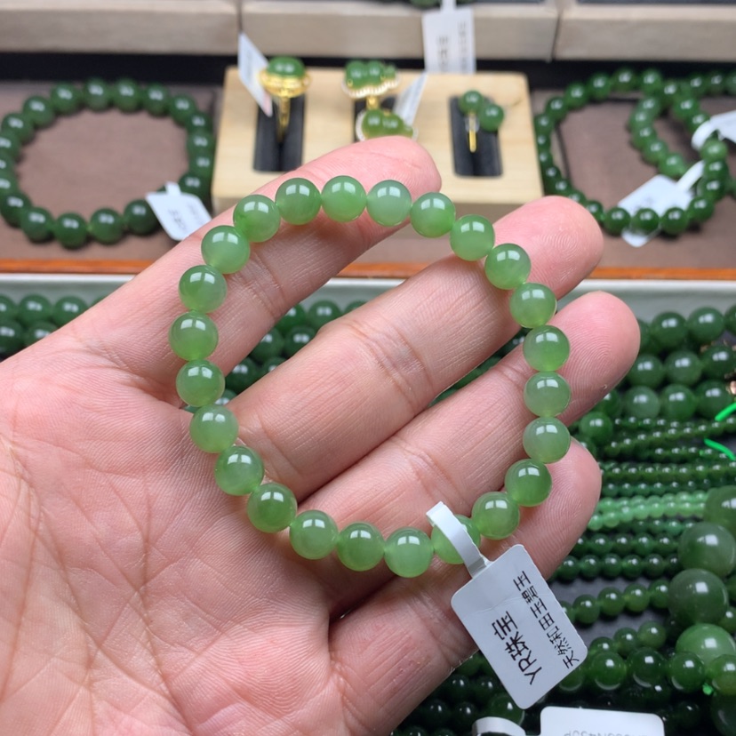 【闪购商品】和田玉（碧玉）手链未镶嵌觉*8