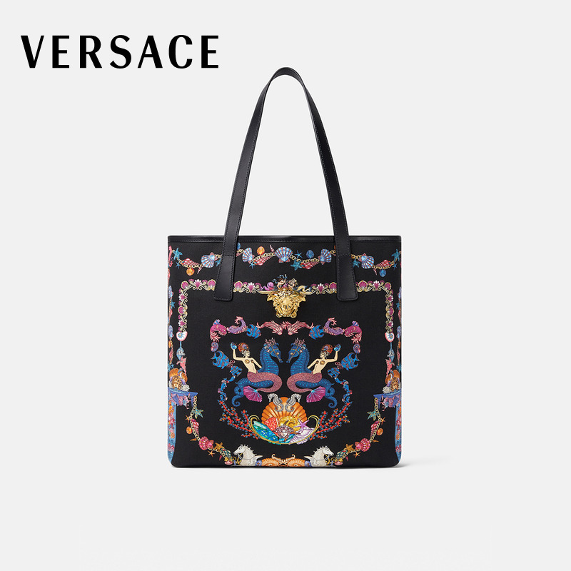【夏日度假】VERSACE/范思哲 Coral Theatre La Medusa帆布托特包