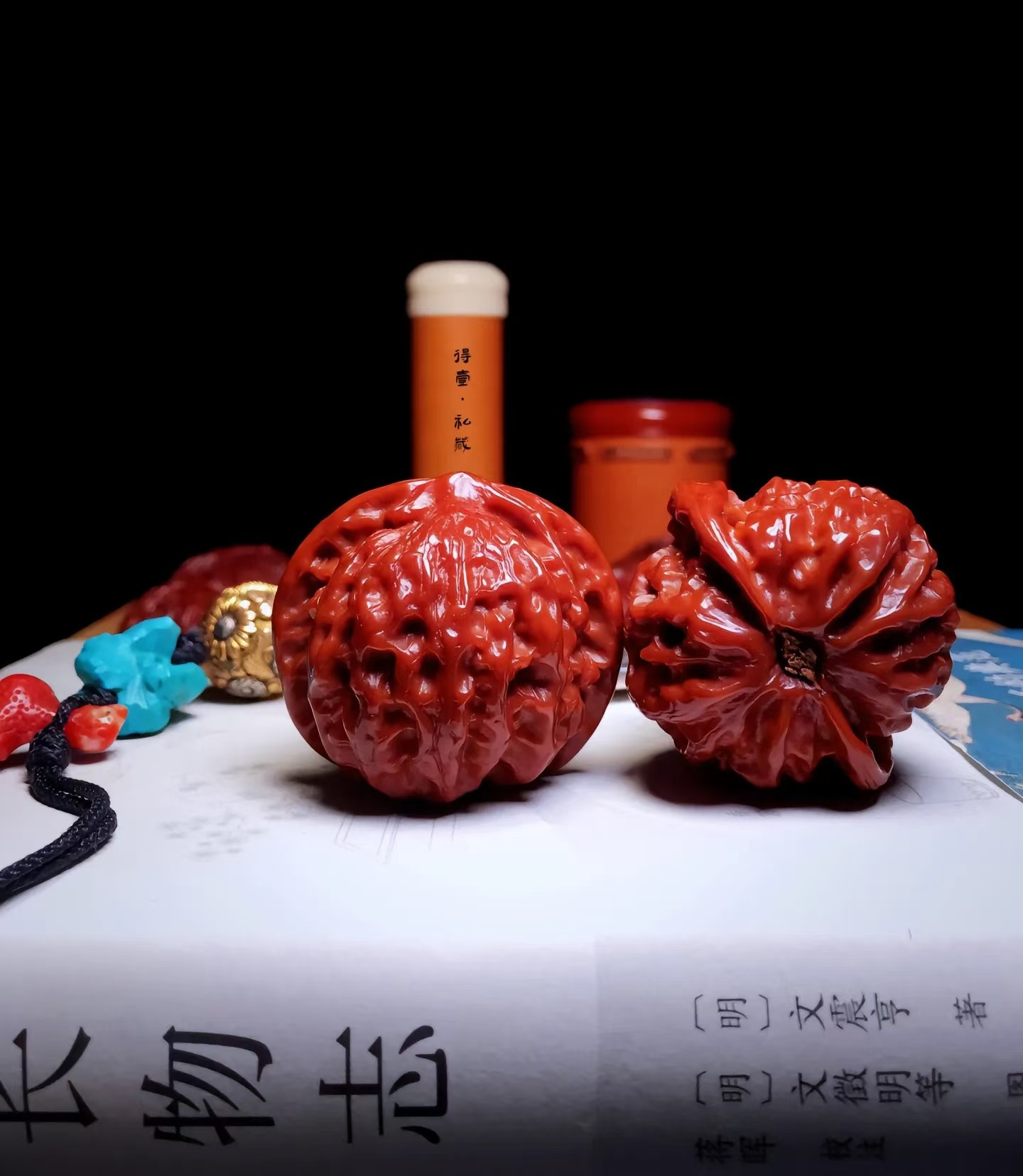 【周波见专用链接】文玩核桃白狮子血麒麟