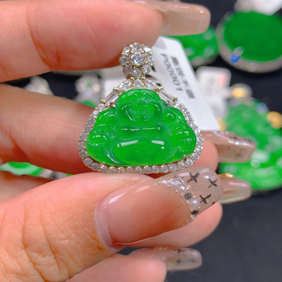 翡翠颈饰银S925镶嵌111111111