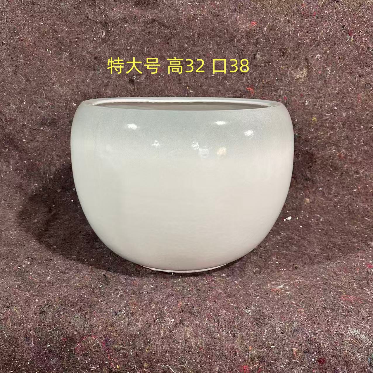 北欧风格球形白色汤圆花盆适用于发财树等室内外盆栽