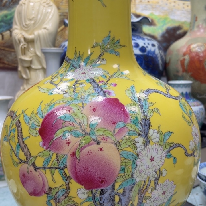 瓶风*珐琅彩福寿天球瓶