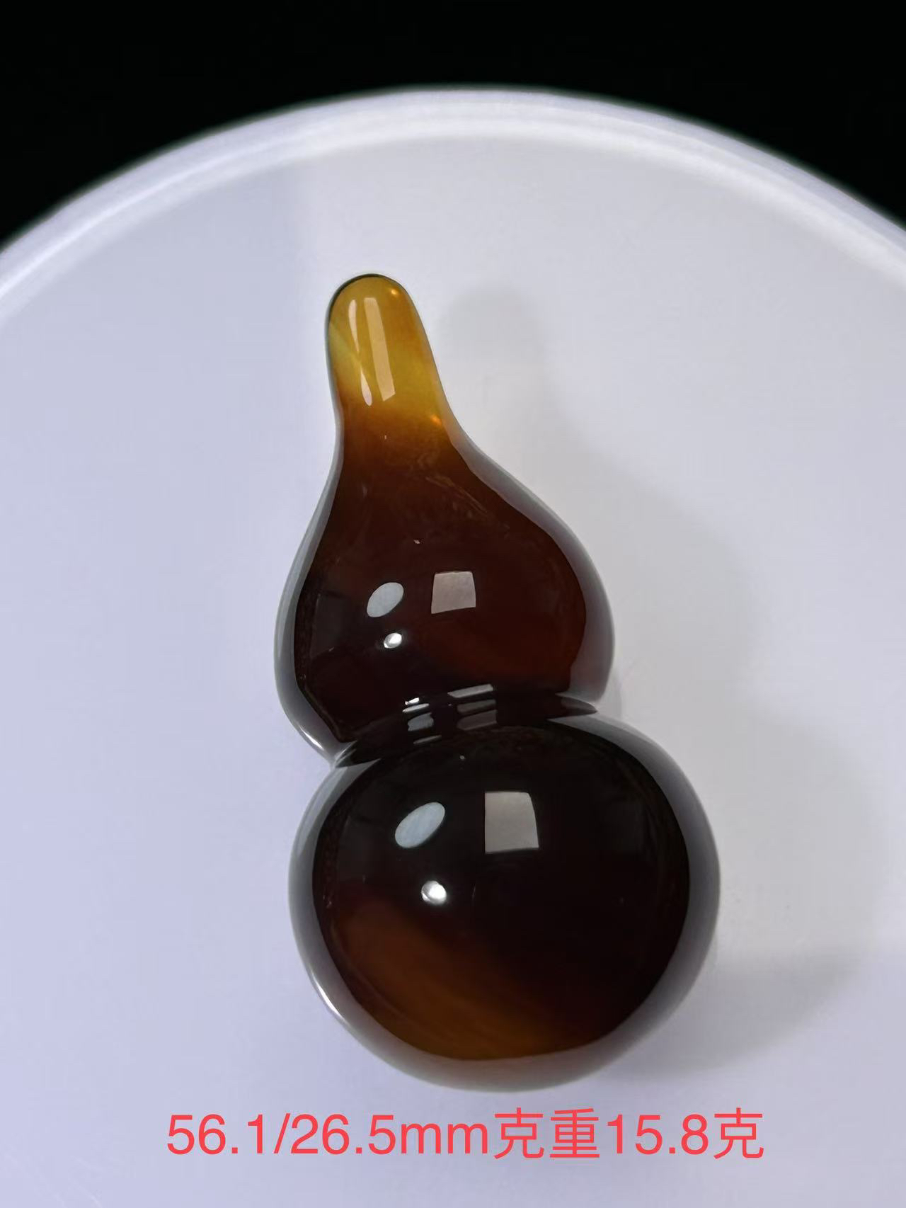 【萍姐珠宝】缅甸琥珀天然原矿精品特色棕红紫罗兰葫芦吊坠饱满大气