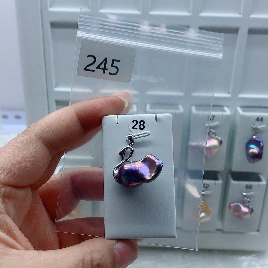 合金吊坠(不含链)淡水珍珠