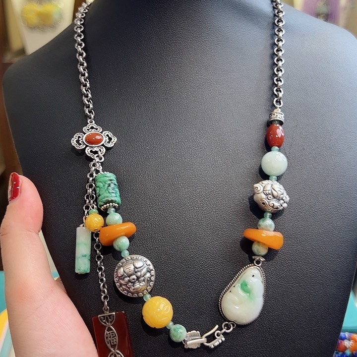 翡翠项链未镶嵌项链