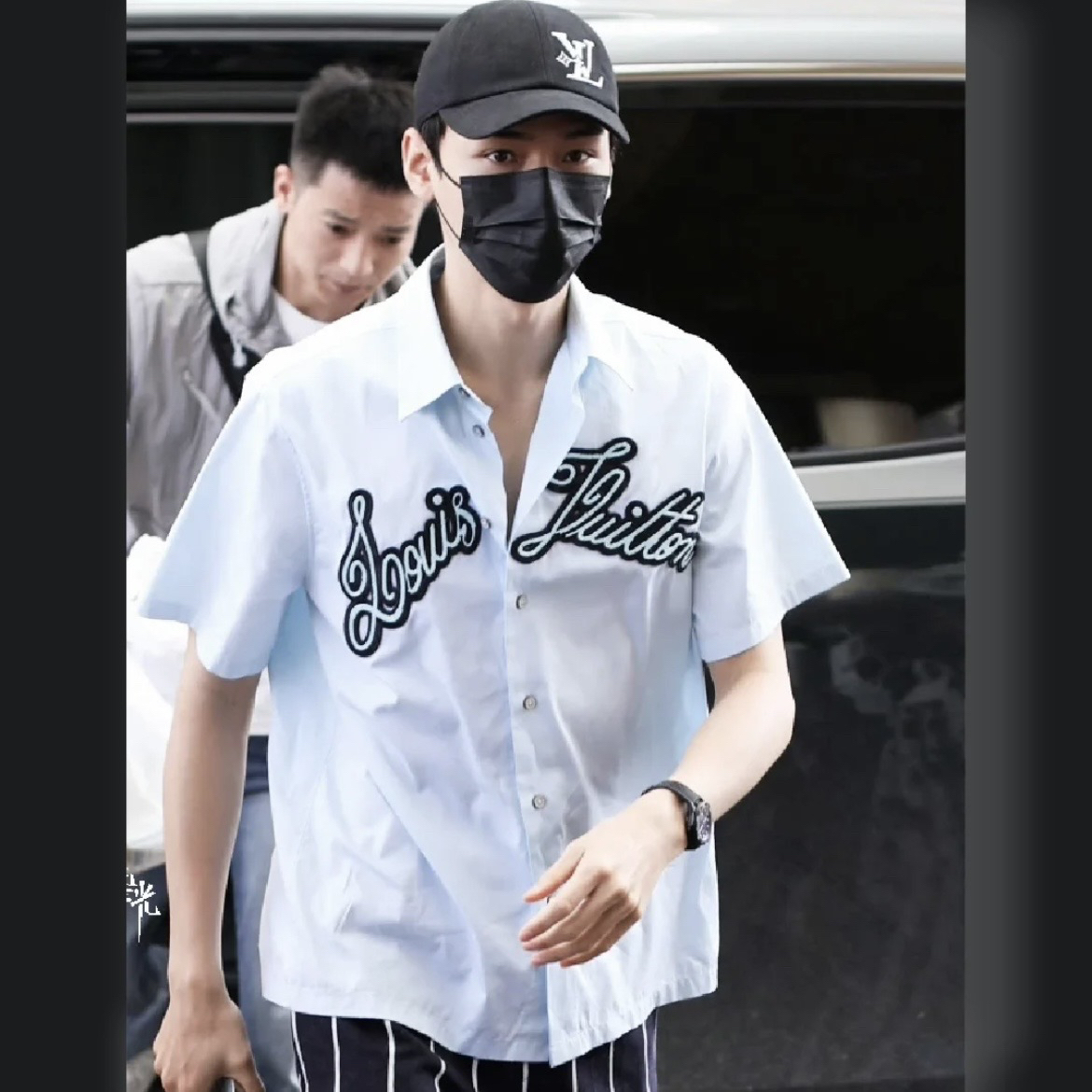 未使用 LouisVuitton/路易威登 5394/SS24 刺绣短袖衬衫/XXL码