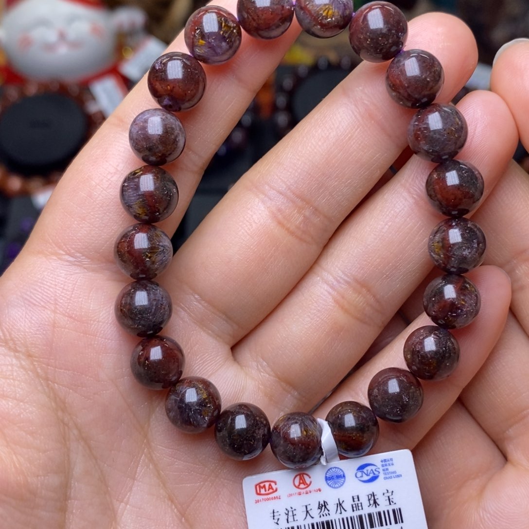 水晶A009极光四色达碧滋天眼单圈9m未镶嵌@****?