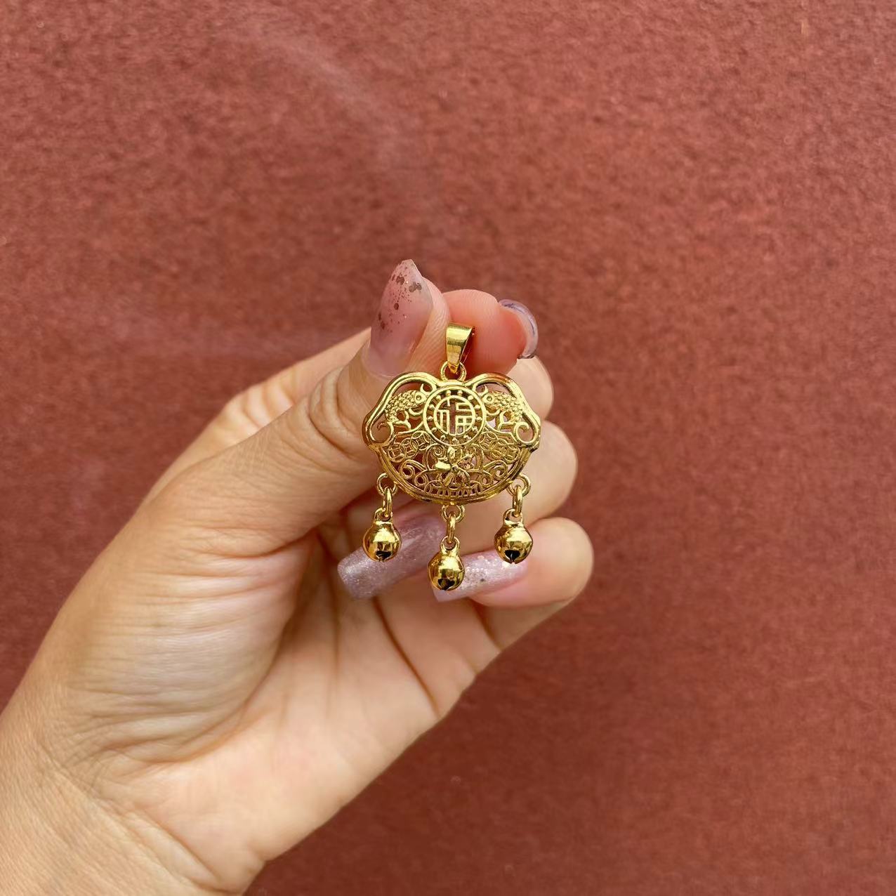 吊坠足银 483镂空精美吊坠