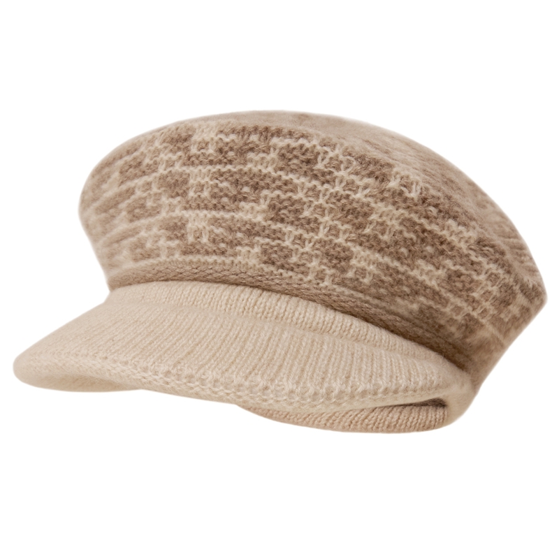 秋冬百搭简约羊绒针织帽保暖宽檐羊绒休闲帽盆帽鸭舌帽棒球帽