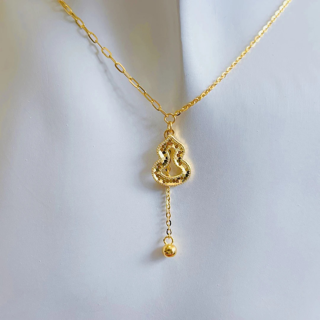 足金999鱼鳞龙鳞葫芦套链