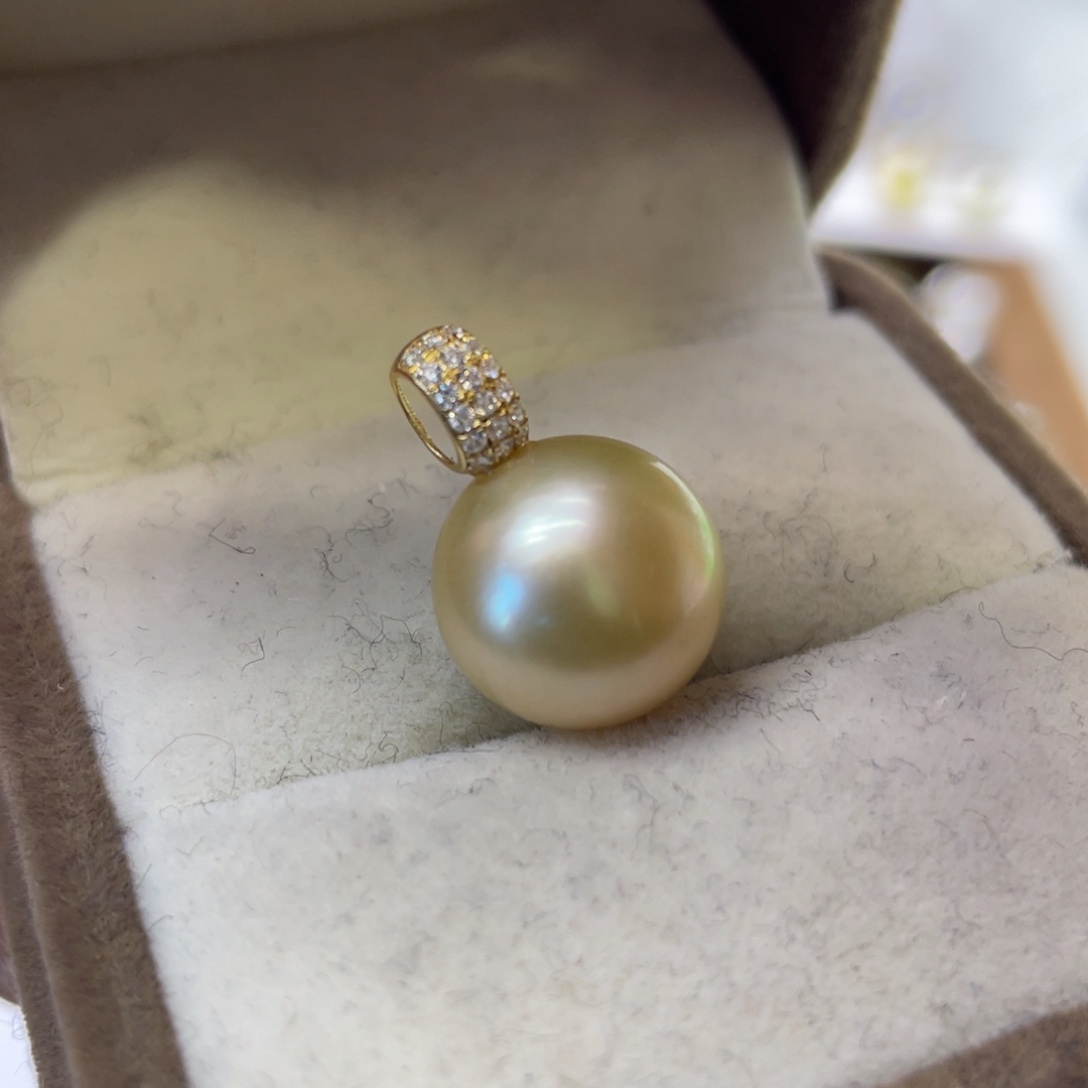 海水珍珠颈饰18K金镶嵌12-13