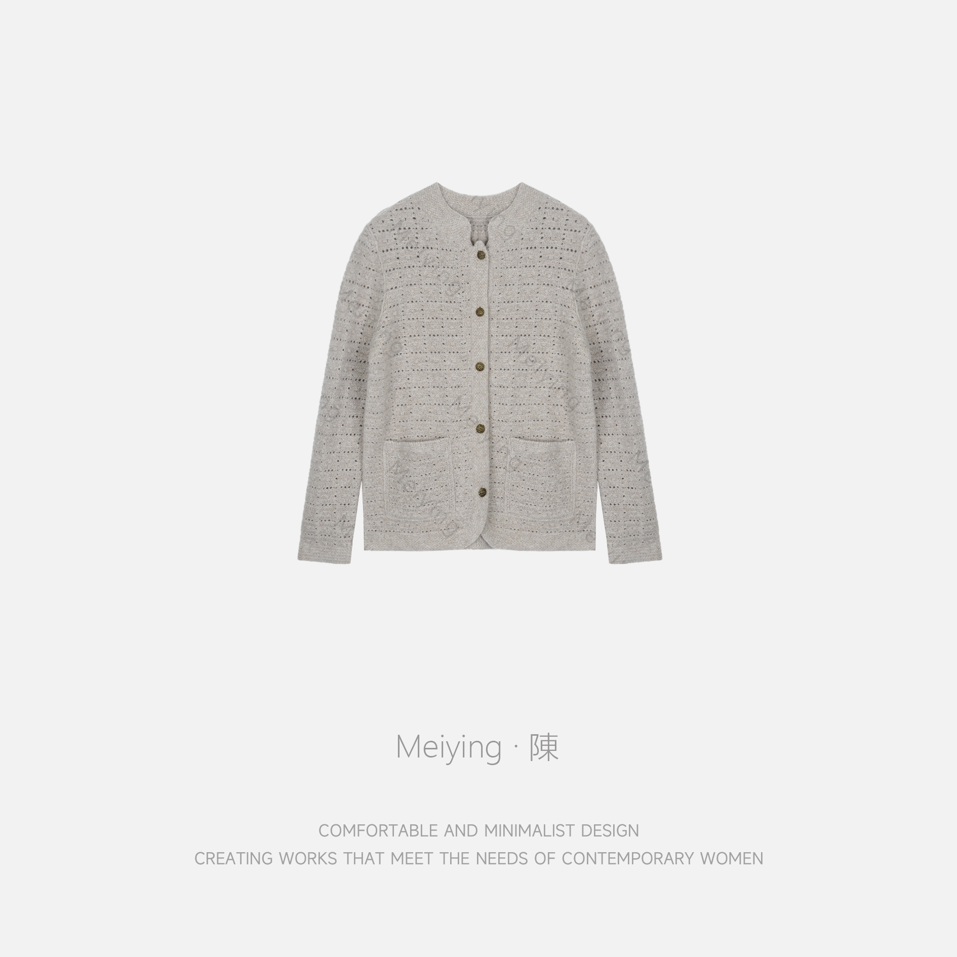 Meiying-“半糖主义”质感显瘦羊毛100弹性面料针织衫YA5QZ026