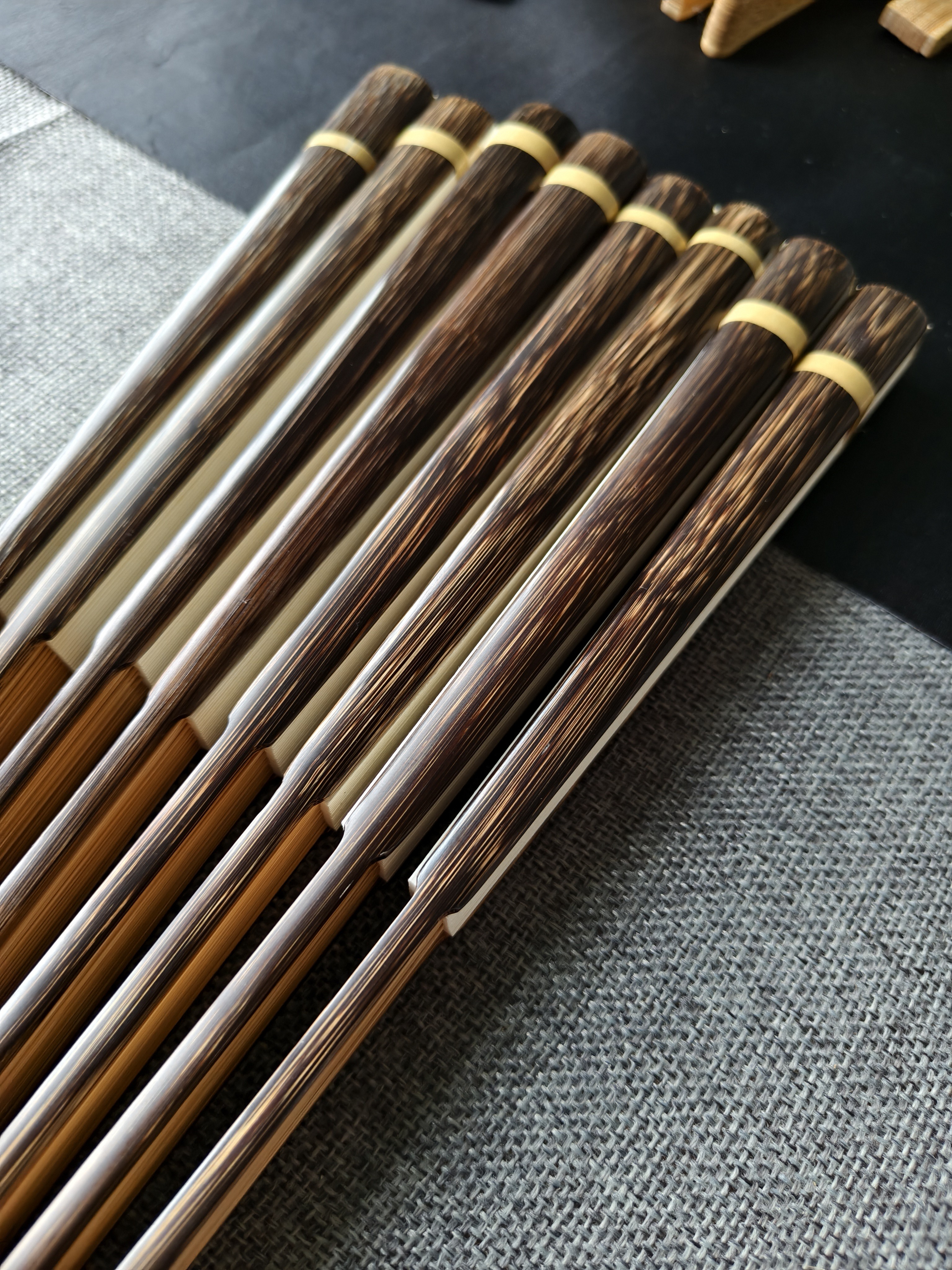 95寸18方2.0排口棕竹半芯文玩折扇空白书法绘画扇面【新手入门】