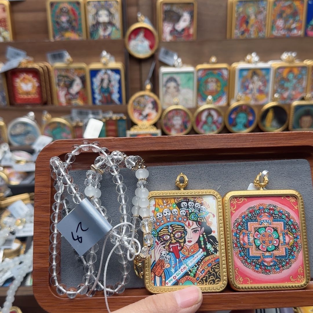 吊坠ᯤ****º古祥手绘唐卡