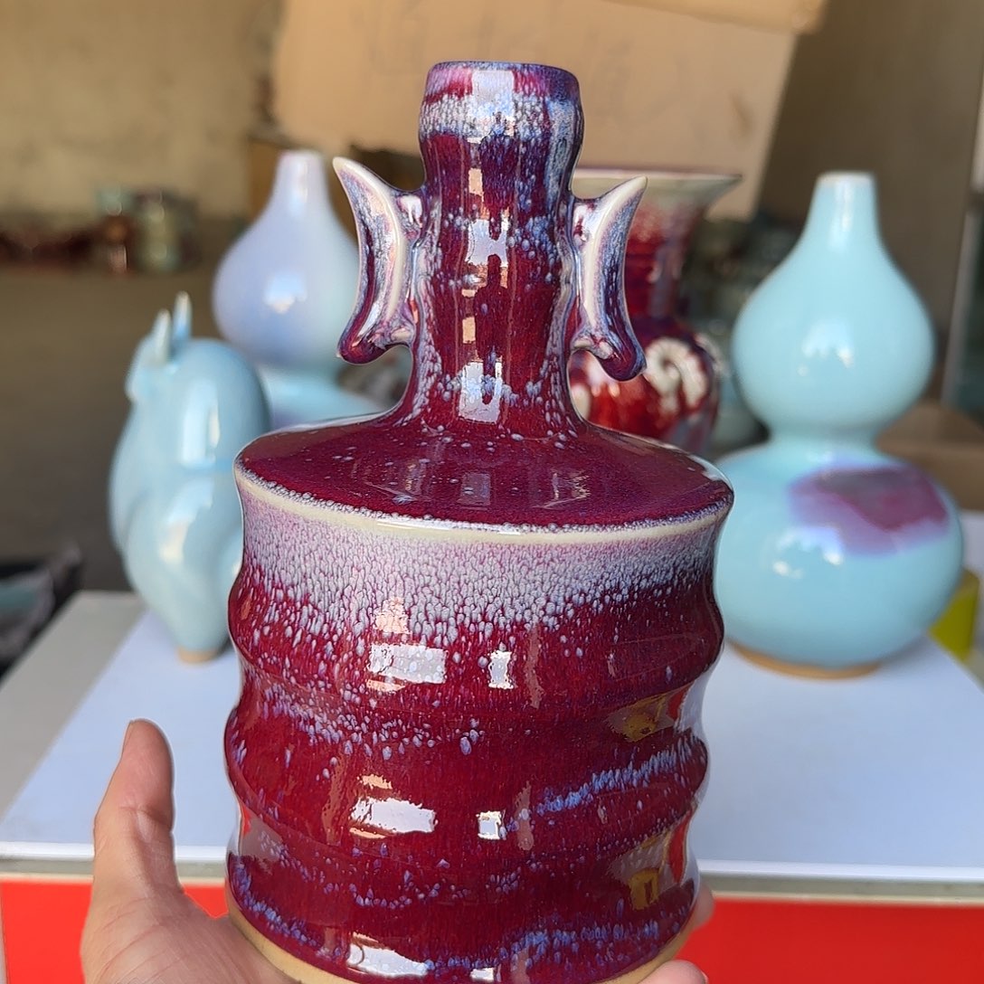 陶摆件郑家钧瓷摆件微瑕