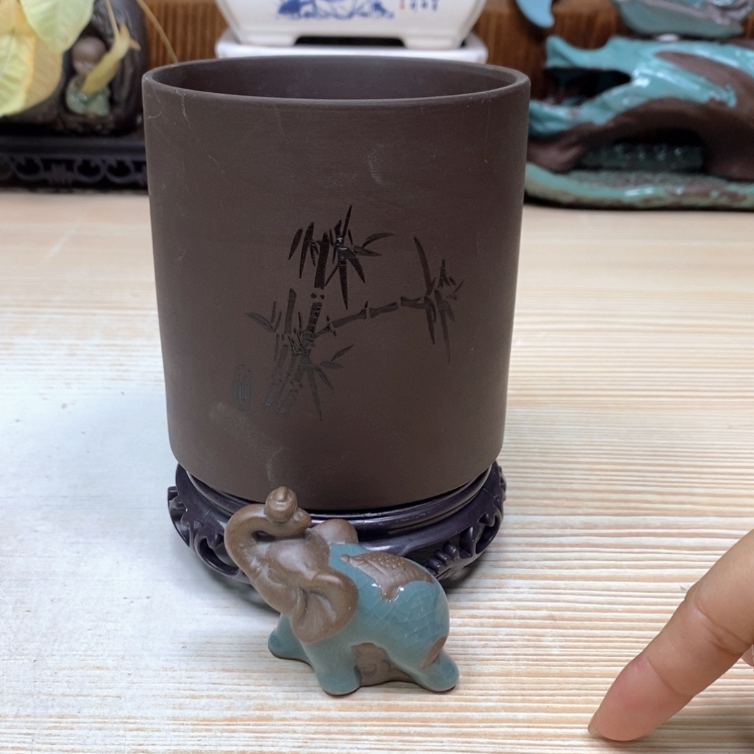 紫砂花盆陶瓷艺术花盆陶瓷