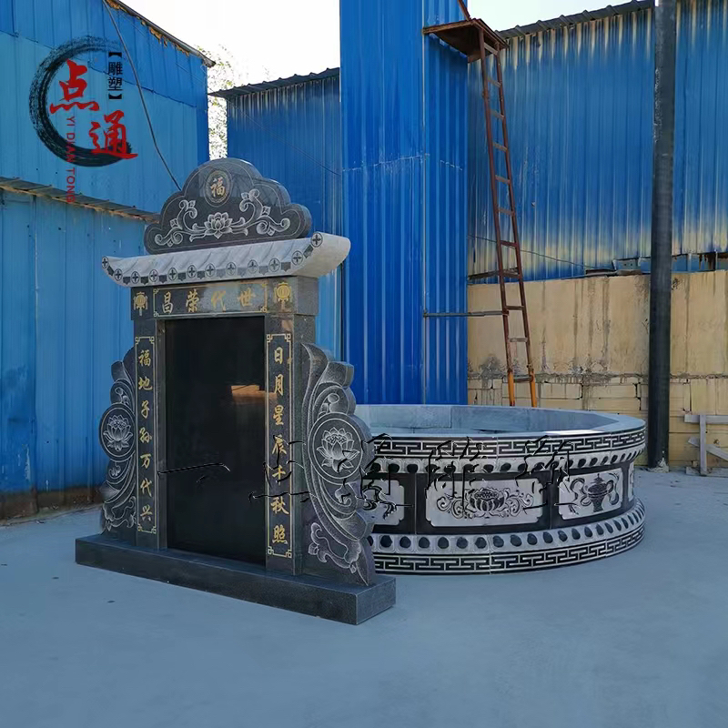 天然花岗岩石材可定制尺寸户外雕刻纪念石碑家用农村墓石碑定制