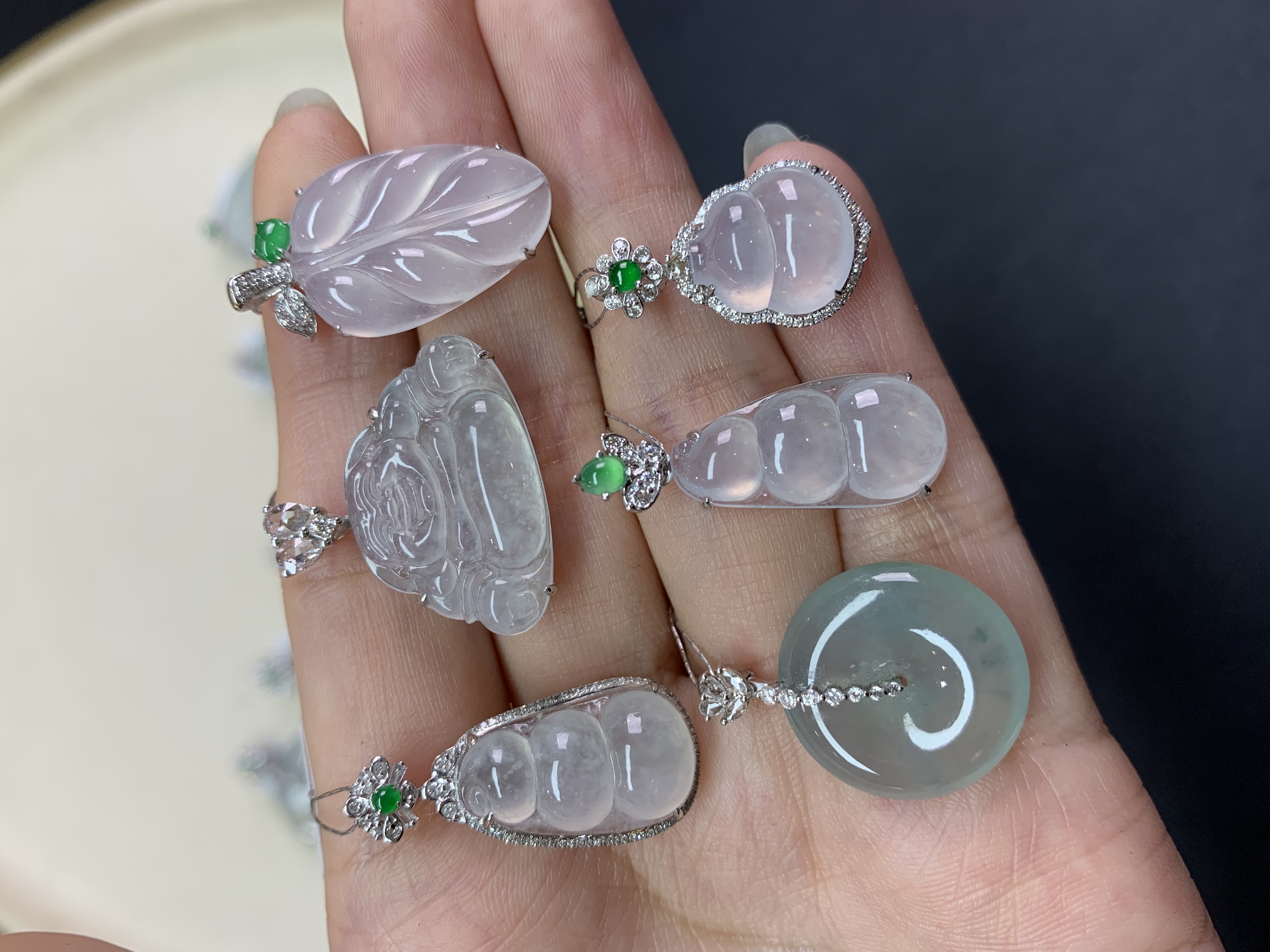 【彩虹盘】翡翠-18K金-多样性发一件-DY005|CXQ21