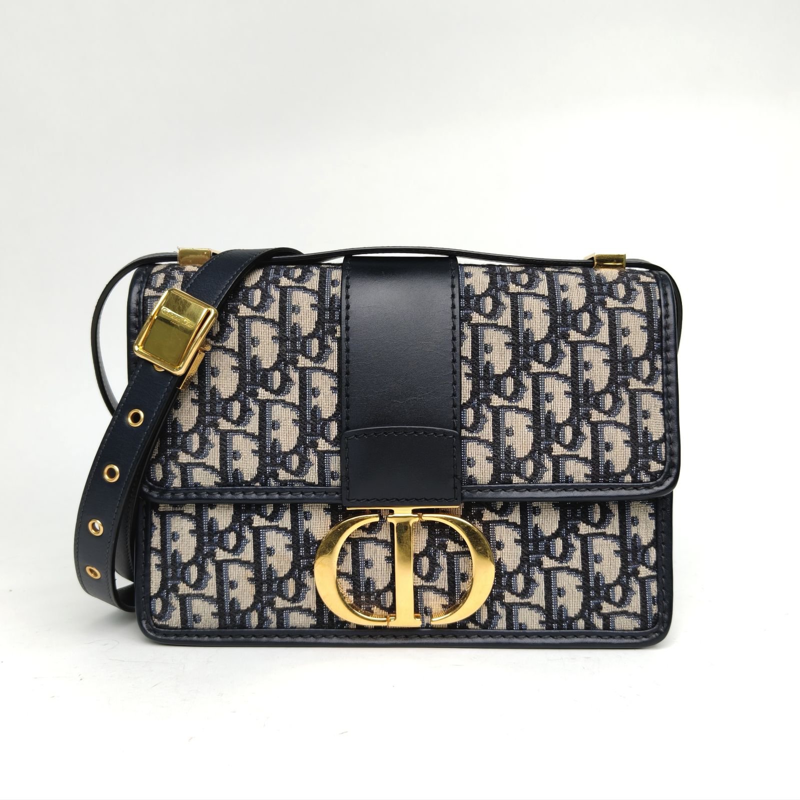 95新 DIOR/迪奥 【娇】30蒙田皮肩带 皮革C2020Oblique印花 028107