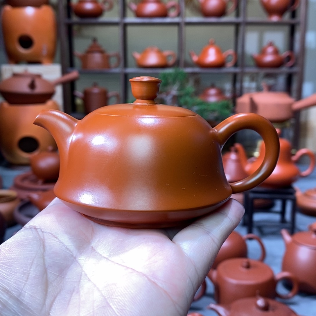 紫砂茶壶老安顺章燕城广鑫父子印金钟壶100c