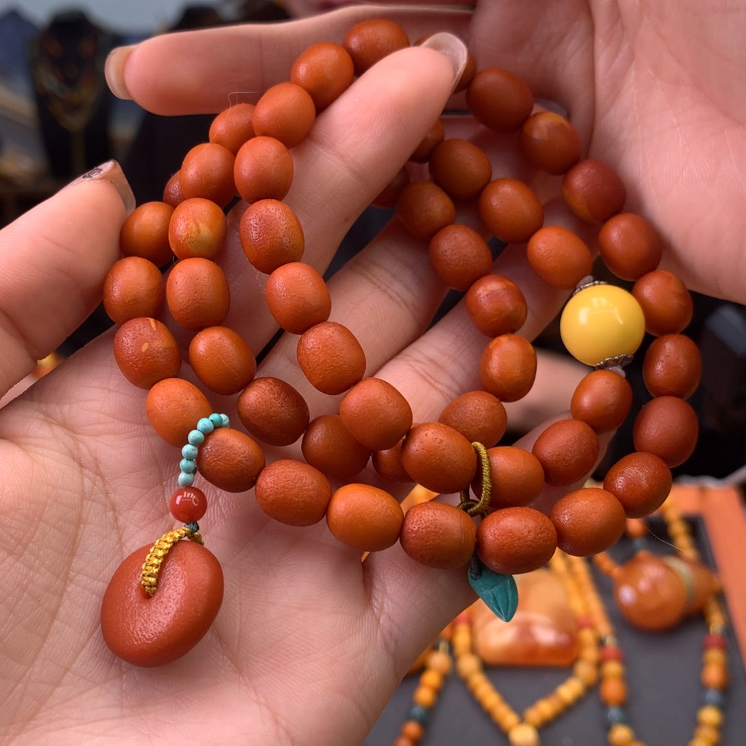 蜜蜡手串未镶嵌天然