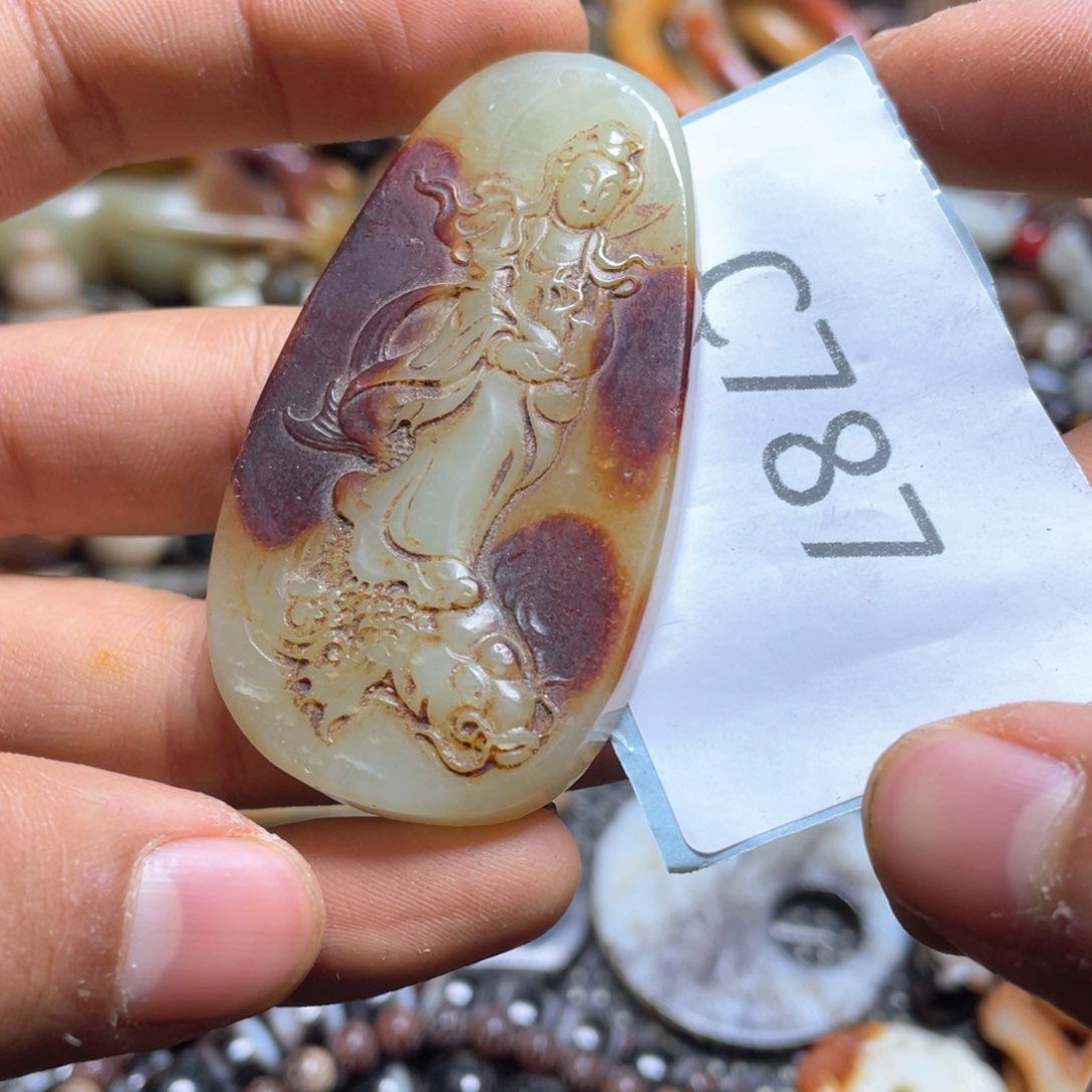 和田玉（糖玉）挂件未镶嵌