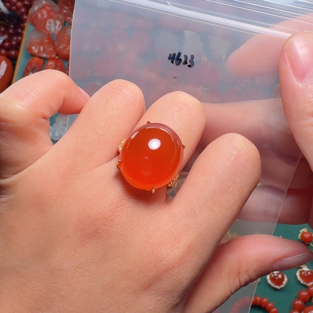 南红玛瑙南红银S925镶嵌