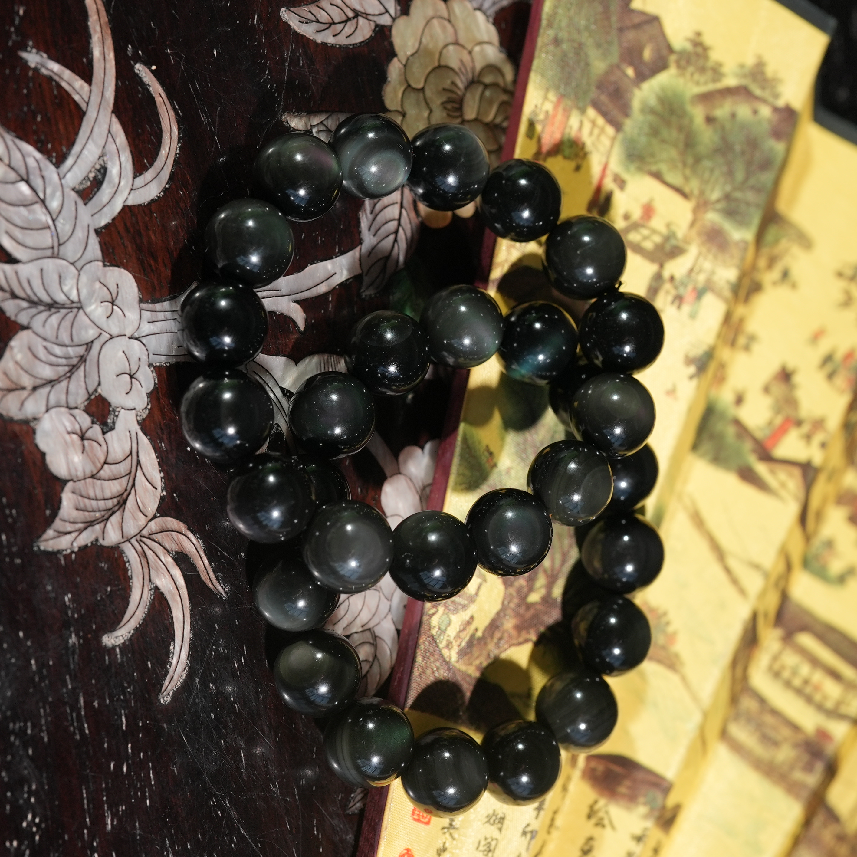 3.20香港王老板-黑曜石手链手串多样性发一4w01