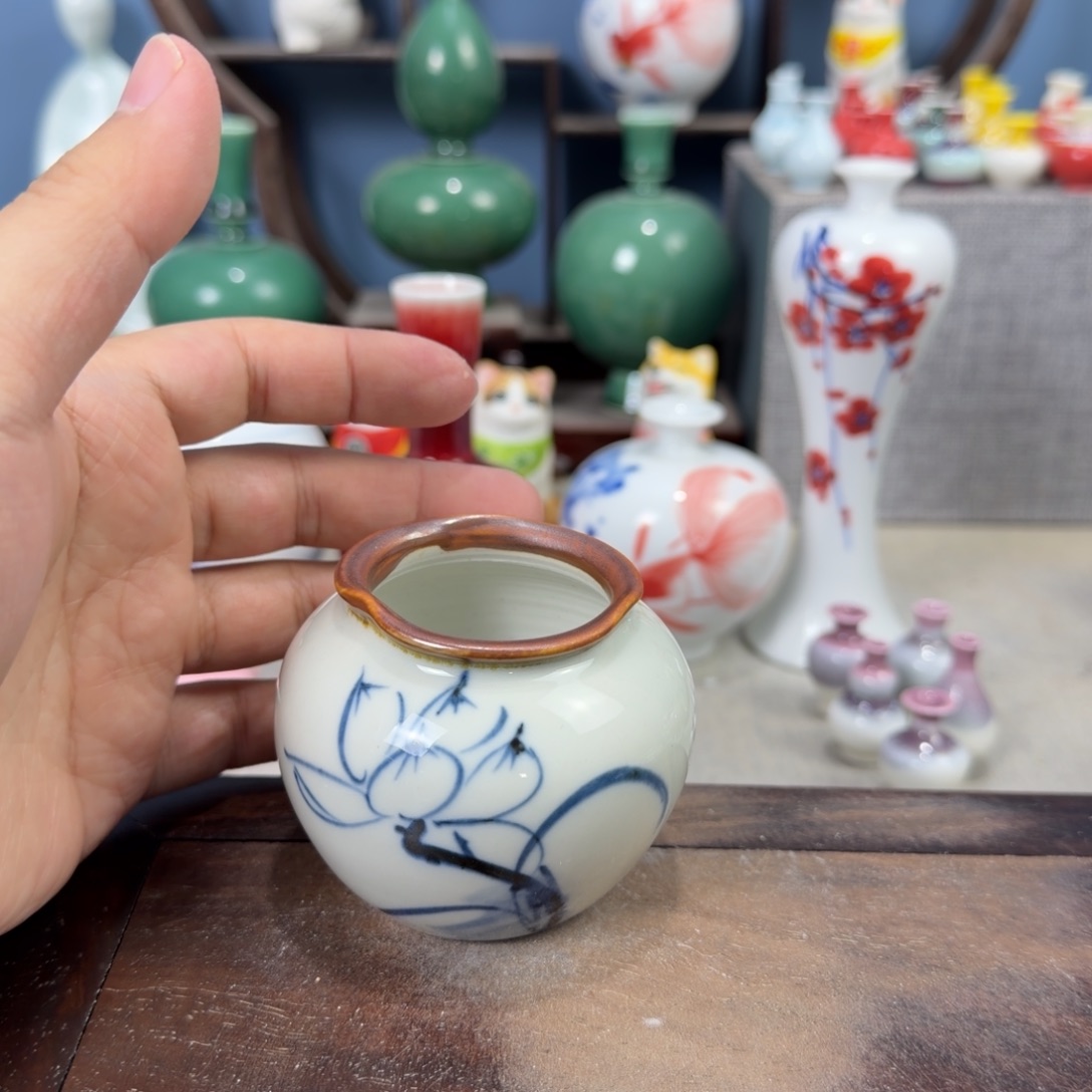 陶瓷手工小花器摆件