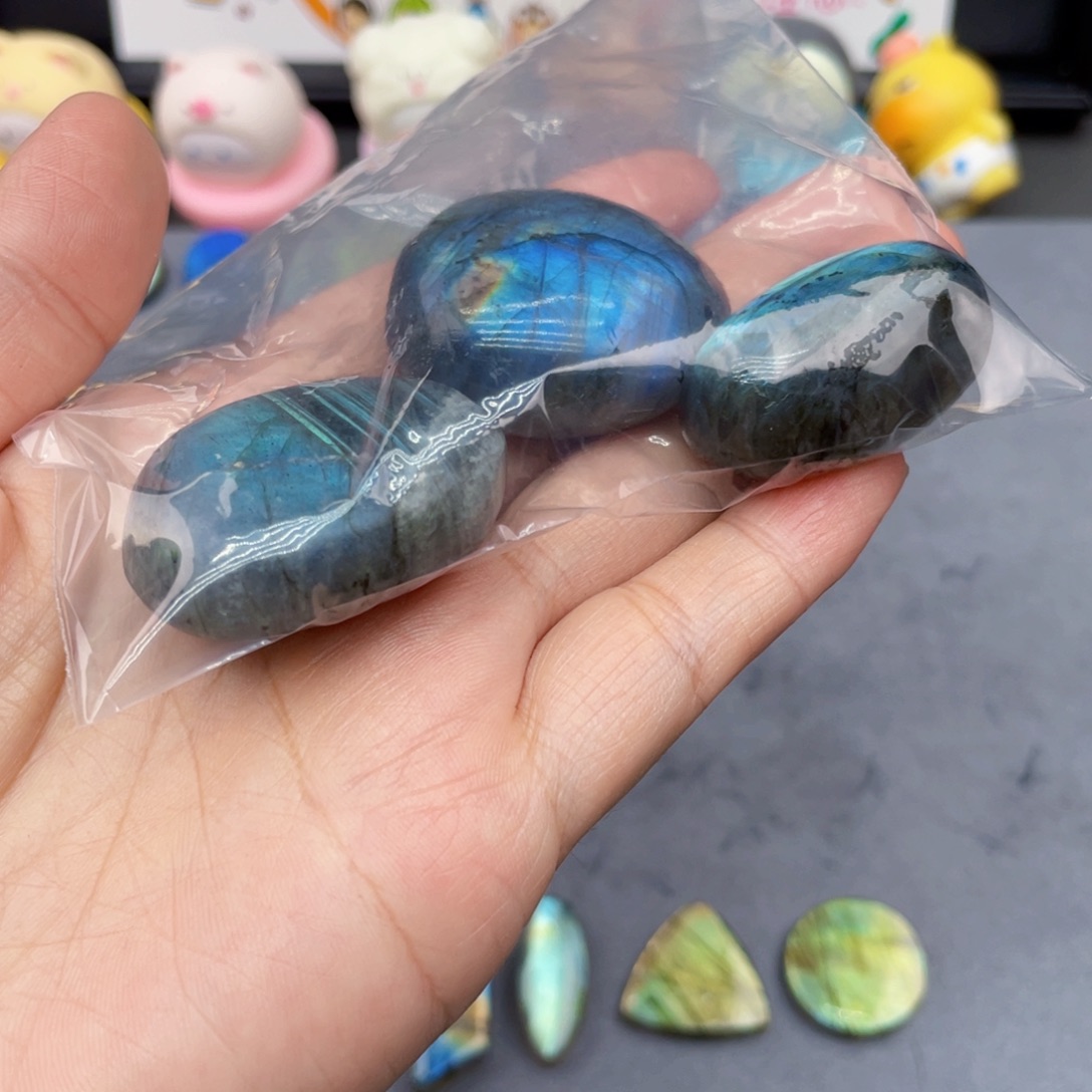 风***）长石颈饰银S925镶嵌