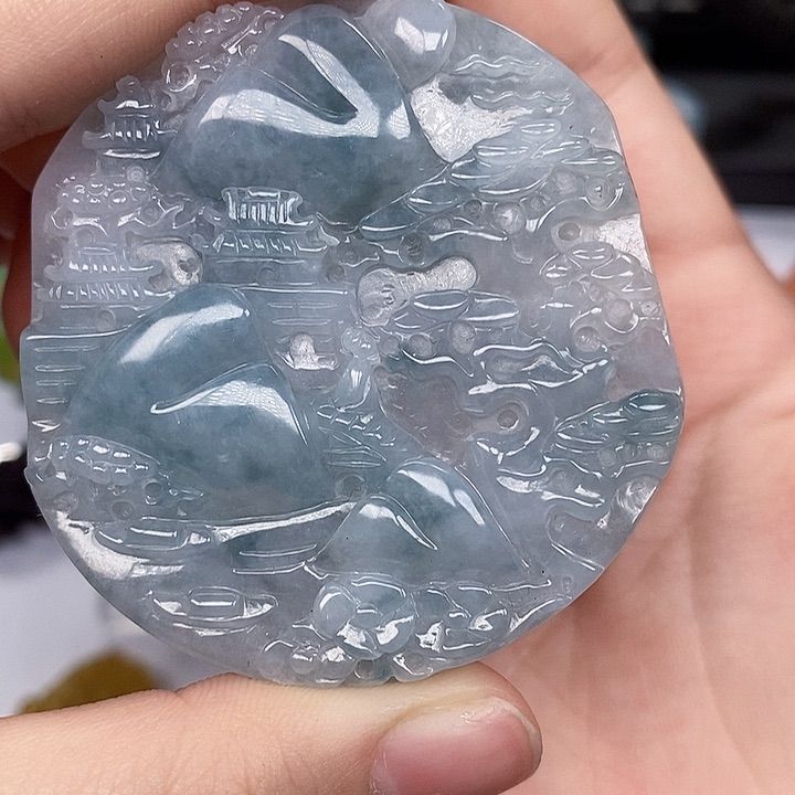 颈饰未镶嵌翡翠翡翠A货