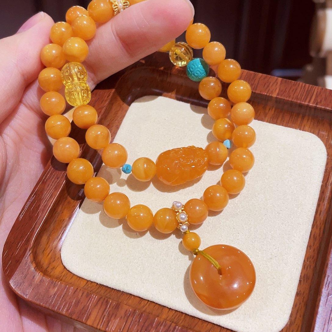 蜜蜡手链未镶嵌手串