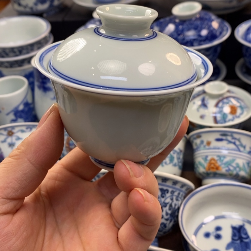 【闪购商品】景德镇柴窑元宝盖碗