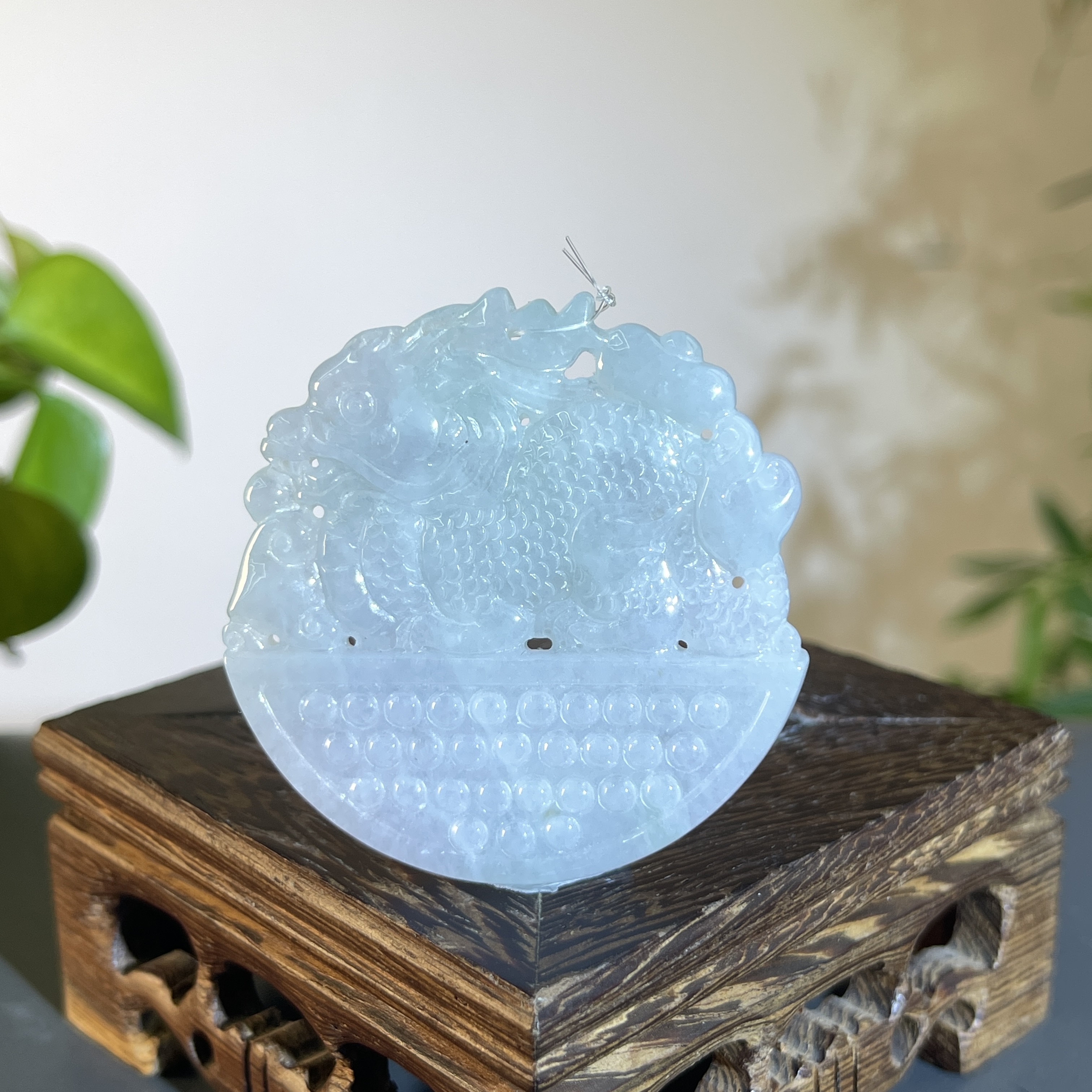 JXW20-81 天然翡翠缅甸A货 仿古龙牌