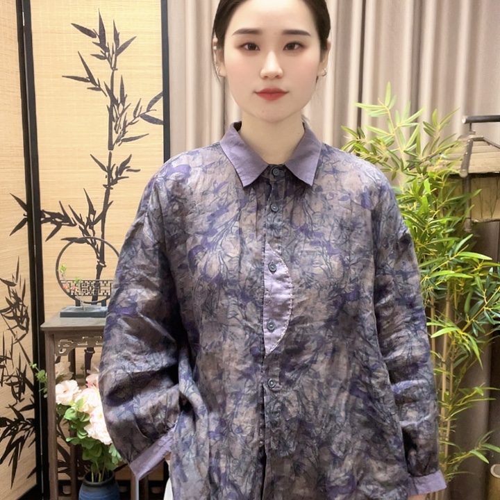 衬衫款苎麻面料可穿到170