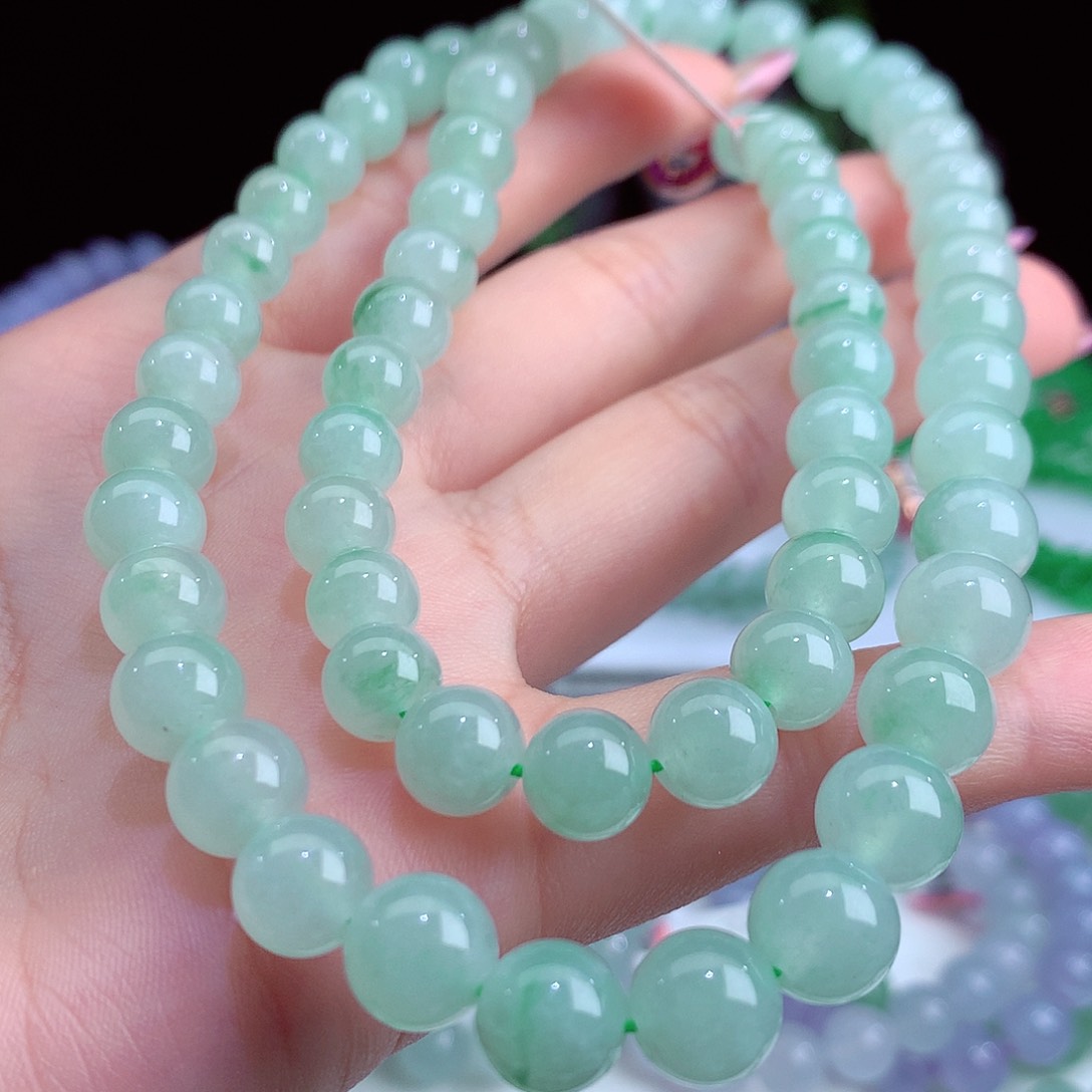 翡翠手链未镶嵌卡8-9